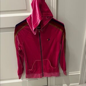 Aviator Nation Fuchsia Velour Hoodie women’s Small